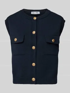 Kamizelka z dzianiny z kieszeniami na piersi - Kamizelki damskie Kamizelka z dzianiny z kieszeniami na piersi - Kamizelki damskie - miniaturka - grafika 1