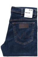 Spodnie męskie - Wrangler Texas Slim Męskie Spodnie Jeansowe Cross Game W12S8311U-W35 L30 - miniaturka - grafika 1