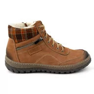Półbuty damskie - Buty damskie trzewiki zamszowe skóra naturalna COMFORT 641 brązowe - Buty Olivier - miniaturka - grafika 1