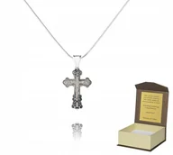 Biżuteria dla dzieci - Srebrny łańcuszek + KRZYŻYK PRAWOSŁAWNY 45cm L2K27 - miniaturka - grafika 1