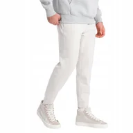 Dresy męskie - Spodnie męskie dresowe joggery białe V4 OM-PASK-0142 XXL - miniaturka - grafika 1
