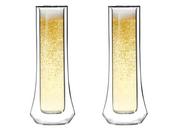 Szklanki - Vialli Design Komplet kieliszków do szampana z podwójną ścianką Soho 8906 2 x 140 ml - miniaturka - grafika 1