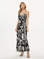 Sukienki - Fracomina Sukienka letnia FJ24SD3005W413R8 Czarny Regular Fit - miniaturka - grafika 1