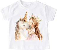 Koszulki dla dziewczynek - koszulka dla dziewczynki z księżniczką księżniczka5 - miniaturka - grafika 1