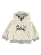 Bluzy i sweterki niemowlęce - GAP Bluza w kolorze kremowym - miniaturka - grafika 1