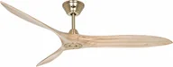 Wentylatory sufitowe - Energooszczędny wentylator sufitowy z pilotem Eco Airscrew 152 cm szczotkowany mosiądz / naturalne drewno - miniaturka - grafika 1