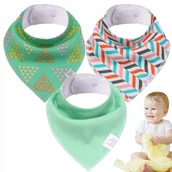 Śliniaki i fartuszki - Śliniaczek Zestaw 3szt bawełna 100% śliniak Chusta - miniaturka - grafika 1