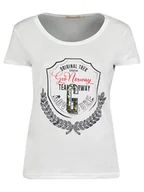 Koszulki i topy damskie - Geographical Norway Koszulka "Jirondelle" w kolorze białym - miniaturka - grafika 1