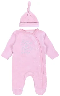 Różowe śpiochy, pajacyk + czapeczka 6-9 m 74 cm - Pajacyki dla niemowląt - miniaturka - grafika 1