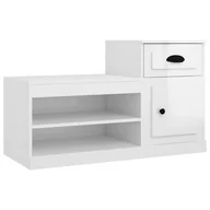 Szafki na buty - Szafka na buty, biała o wysokim połysku, 100x42x60 cm - miniaturka - grafika 1
