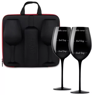 Etui na wino i 2 kieliszki xxl podróżne Who cares DiVinto - Kieliszki - miniaturka - grafika 1