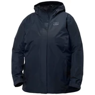 Kurtki i kamizelki sportowe damskie - Helly Hansen Seven J Plus, kurtka przeciwdeszczowa, damska, plus size, navy - miniaturka - grafika 1