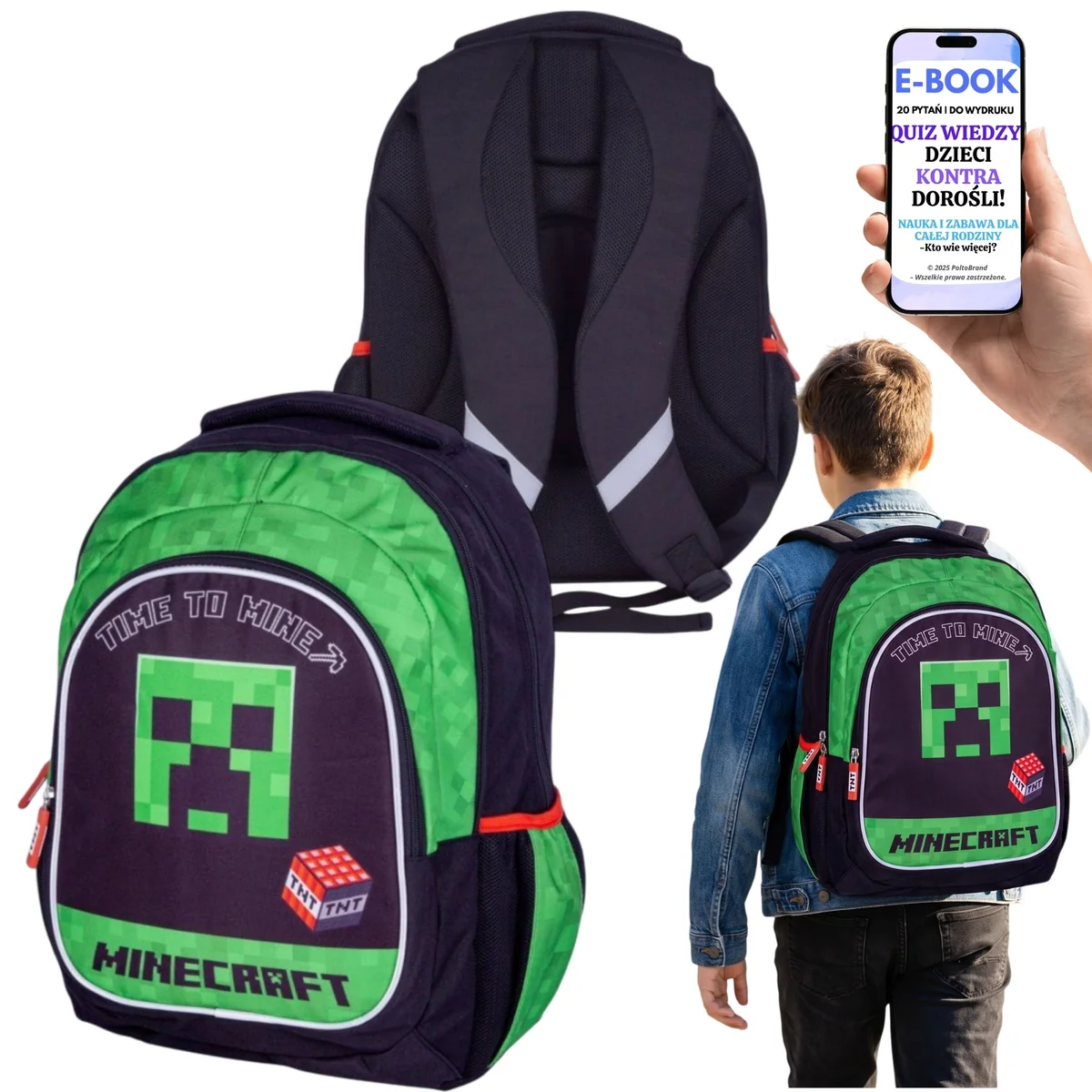 Plecak Minecraft AB300 Astra Wygodny Szkolny 3 Komory + E-BOOK-2