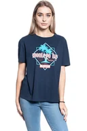Koszulki i topy damskie - DAMSKI T-SHIRT WRANGLER BOYFRIEND TEE NAVY W7Q2GH114 112132080 - Wrangler - miniaturka - grafika 1