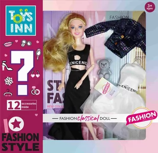 Stnux, Lalka Emily Fashion Black 29 Cm - Lalki dla dziewczynek - miniaturka - grafika 1