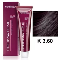 Farby do włosów i szampony koloryzujące - Montibello Cromatone Farba Ciemny brąz nr 3.60 - miniaturka - grafika 1
