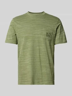 T-shirt z wyhaftowanym motywem model ‘UEFFI’ - Koszulki męskie - miniaturka - grafika 1