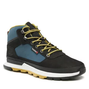 Buty trekkingowe męskie - Trekkingi Timberland - Field Trekker Mid TB0A2NGH0151 Black Nubuck - grafika 1