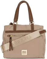 Torebki damskie - Torebka Damska LISTONOSZKA MONNARI Beżowo-Brązowa MINI KUFEREK Pasek - miniaturka - grafika 1