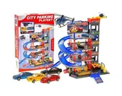 Tory, garaże, parkingi - Norimpex Parking 4 poziomowy + 3 samochody i helikopter 1000827 - miniaturka - grafika 1
