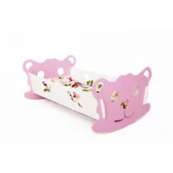 Akcesoria dla lalek - Kołyska drewniana dla lalek kolorowa Baczek - miniaturka - grafika 1