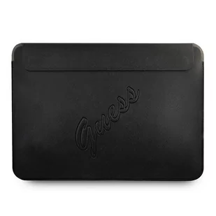 Guess Torba Sleeve GUCS13PUSASBK 13 cali czarny/black Saffiano Script GUE1206BLK - Torby na laptopy - miniaturka - grafika 3