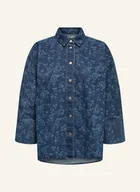 Bluzki damskie - Only Bluzka Jeansowa Z Rękawami 3/4 blau - miniaturka - grafika 1