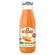 Soki i napoje niegazowane - Andros - MocMarchew smoothie marchew banan - miniaturka - grafika 1