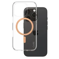 Etui i futerały do telefonów - Etui PANZERGLASS Flagship MagSafe do Apple iPhone 16 Pro Przezroczysto-brzoskwiniowy - miniaturka - grafika 1