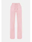Spodnie sportowe damskie - Juicy Couture Spodnie dresowe w kolorze jasnoróżowym - miniaturka - grafika 1