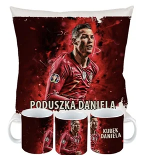 ZESTAW PODUSZKA + KUBEK Prezent CRISTIANO RONALDO CR7 + IMIĘ 18 - Gadżety dla niej i dla niego - miniaturka - grafika 1