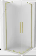 Kabiny prysznicowe - Mexen Velar L Duo kabina prysznicowa rozsuwana 90x90 cm, szron, złota szczotkowana - 871-090-090-02-33-55 - miniaturka - grafika 1