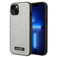 Etui i futerały do telefonów - Karl Lagerfeld Oryginalne Etui Hardcase KLHCP14MG2ELS do iPhone 14 PLUS (Solid Glitter Plaque Logo / srebrny) - miniaturka - grafika 1