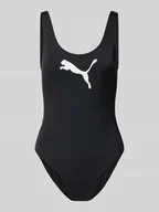 Stroje kąpielowe - Kostium kąpielowy z nadrukiem z logo - miniaturka - grafika 1