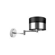 Lampy ścienne - Nowoczesny kinkiet regulowany prawo-lewo z dwukolorowym abażurem BRAGE GLAM - miniaturka - grafika 1