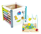 Łamigłówki - Multifunkcyjna Drewniana kostka edukacyjna dla dzieci - miniaturka - grafika 1