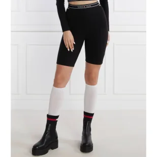 Tommy Jeans Spodenki kolarzówki LOGO TAPING CYCLE | Slim Fit - Spodenki damskie - miniaturka - grafika 1