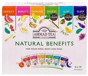 Ahmad Tea Natural Benefit 6 x 10 tb Napary FUNKCYJNE - Herbata - miniaturka - grafika 1