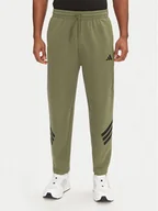 Spodnie sportowe męskie - adidas Spodnie dresowe Future Icons 3-Stripes JD4891 Zielony Loose Fit - miniaturka - grafika 1