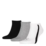 Skarpetki damskie - PUMA Skarpety do sneakersów, uniseks, biały/szary/czarny., 46 - miniaturka - grafika 1