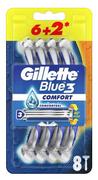 Balsamy po goleniu - Gillette Blue 3 Maszynka do golenia Comfort 8 szt. - miniaturka - grafika 1