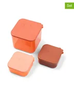 Sztućce dla dzieci - done by deer 3-częściowy zestaw "Elphee Papaya" w kolorze pomarańczowym - miniaturka - grafika 1