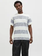 Koszulki męskie - Jack & Jones Koszulka "Birk" w kolorze szaro-białym - miniaturka - grafika 1