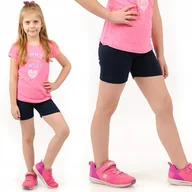 Spodenki damskie - Krótkie spodenki Legginsy 1/2 Kolarki Dziecięce Getry Szorty Granatowe 116 - miniaturka - grafika 1
