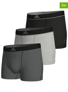 adidas Bokserki (3 pary) w kolorze szarym, antracytowym i czarnym - Majtki męskie - miniaturka - grafika 1