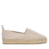 Espadryle damskie - Espadryle Calvin Klein All Over CK HW0HW02933 Beżowy - miniaturka - grafika 1