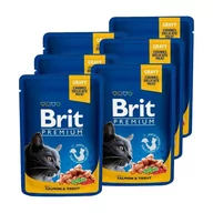 Mokra karma dla kotów - BRIT Cat ŁOSOŚ i PSTRĄG 6x100g - miniaturka - grafika 1