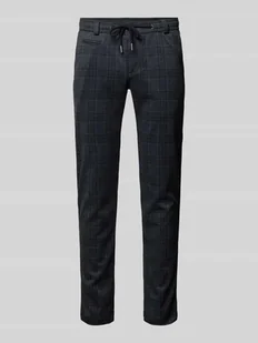 Spodnie materiałowe o kroju slim fit z trokami - Spodnie męskie - miniaturka - grafika 1