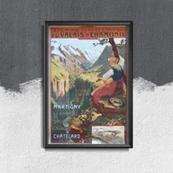 Plakaty - Plakatyw  stylu retro Chamonix French - miniaturka - grafika 1