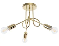 Lampy sufitowe - Złoty 3-punktowy żyrandol supeł loft - A619 K5-S79 - miniaturka - grafika 1